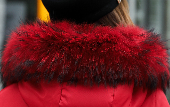 Padded Winter Fur Collar Coat