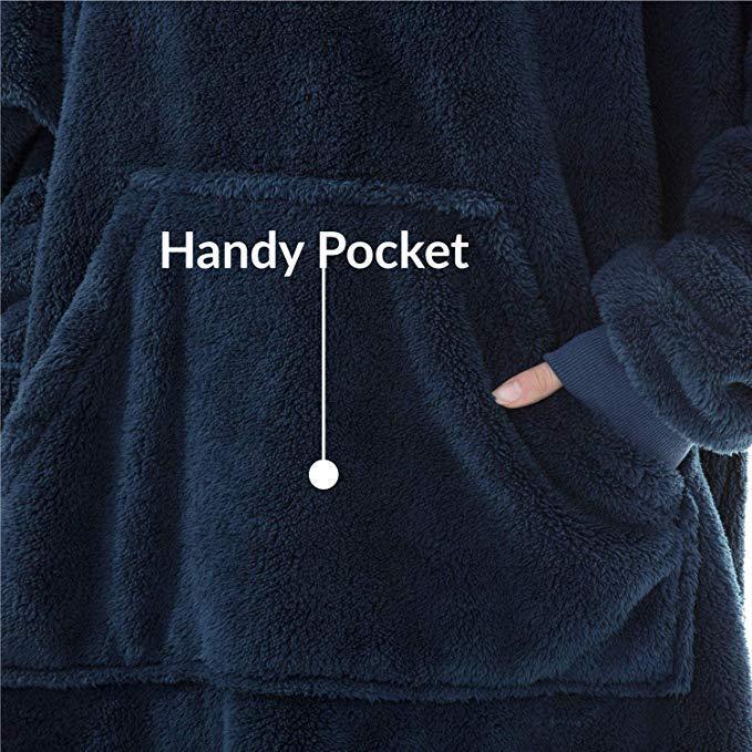 Hoodie Fleece Sweatshirt With Big Pockets