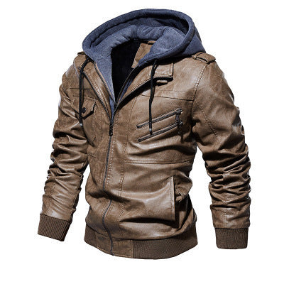 Men's Winter Fashion Motorcycle Leather Jacket