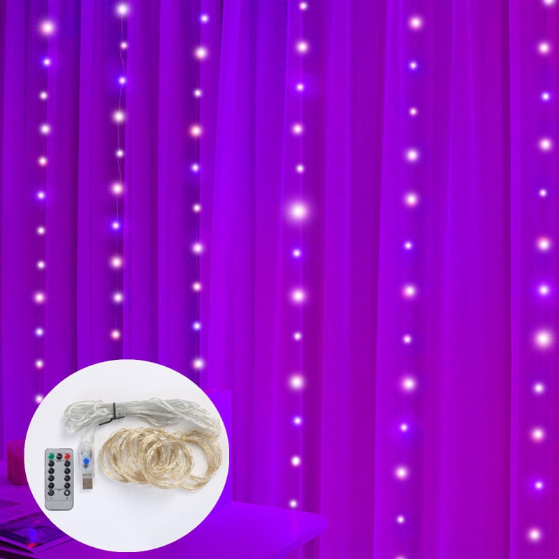LED Curtain Garland Lights