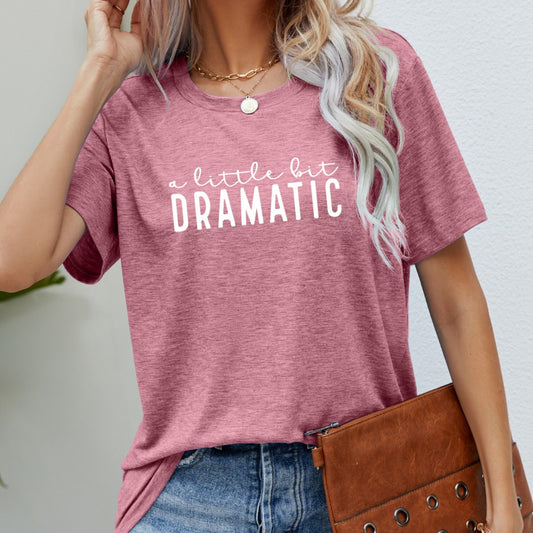 Round Neck Short Sleeve Printed Top Letter T-shirt