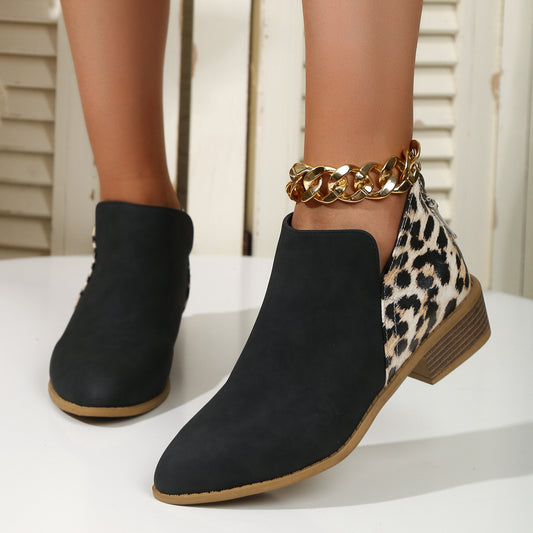 Fashion Leopard Print Boots Women
