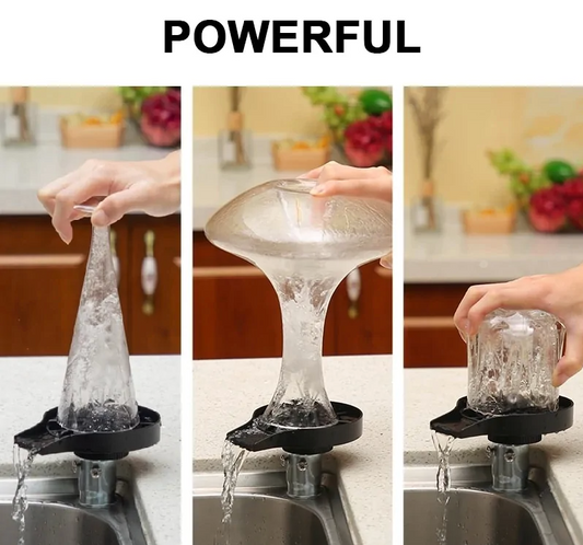 Powerful Rinser for Kitchen Sink for Glasses, Cups, Decanters